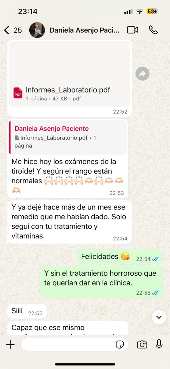 Paciente agradecida