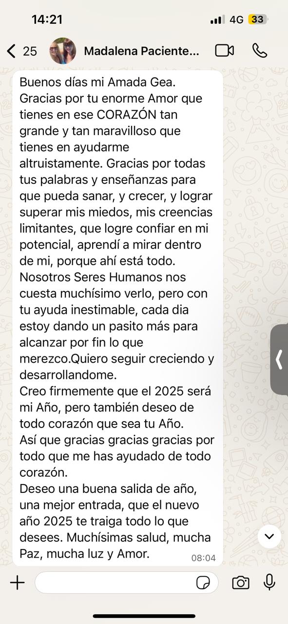 Paciente agradecida