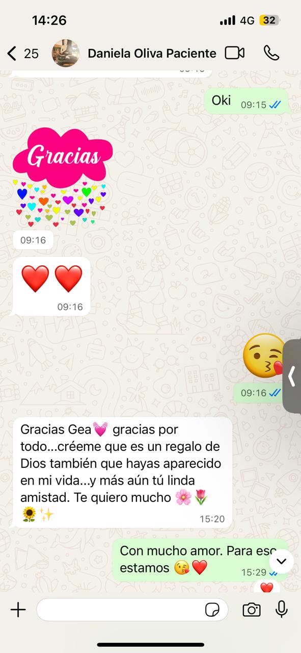 Paciente agradecida